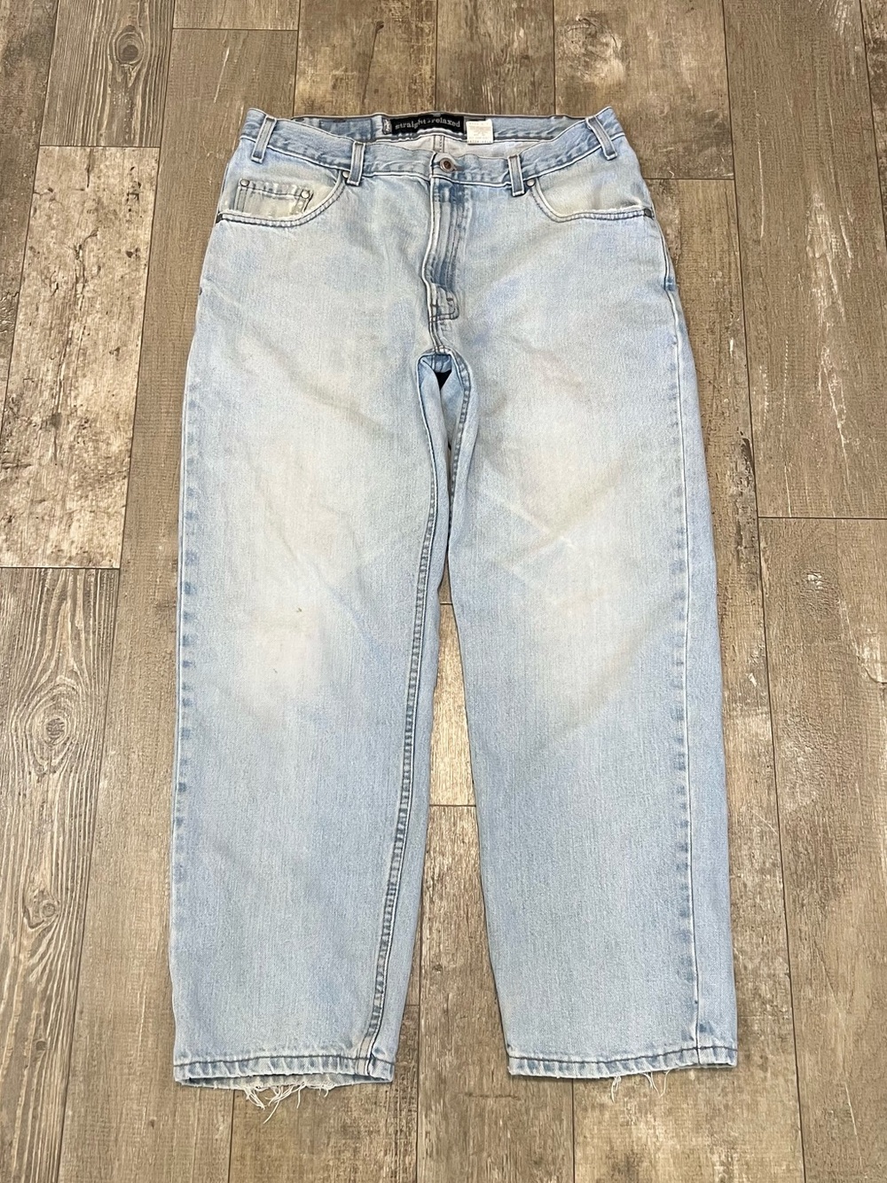 LEVI’S Silver Tab 90s Straight Relaxed Fit Light Wash Baggy Jeans 33X29 USA Made
